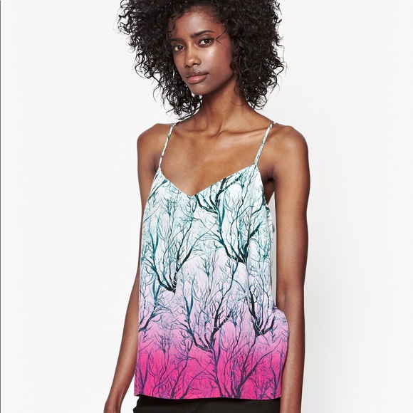 French Connection Tops - French Connection Sea Fern silk top